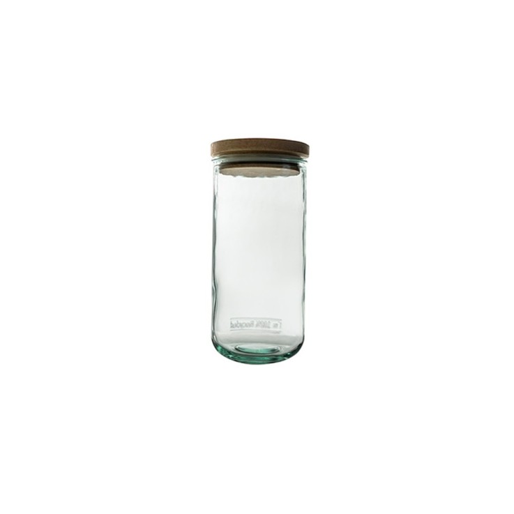 Bocal authentic 0,82L bouchon en bois en verre