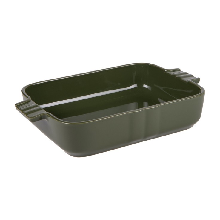 Plat kaki Lourmarin 40x27 cm en grès