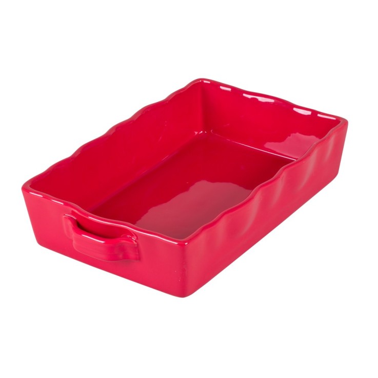 Plat à four rectangle Gusto 32x21 cm rouge en grès