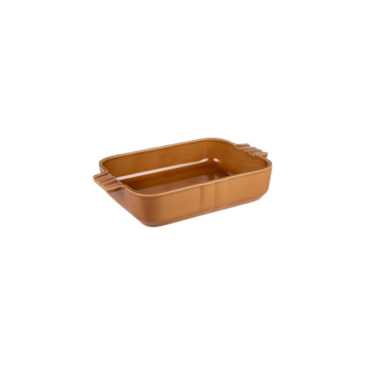 Plat cognac Lourmarin 23x16 cm en grès