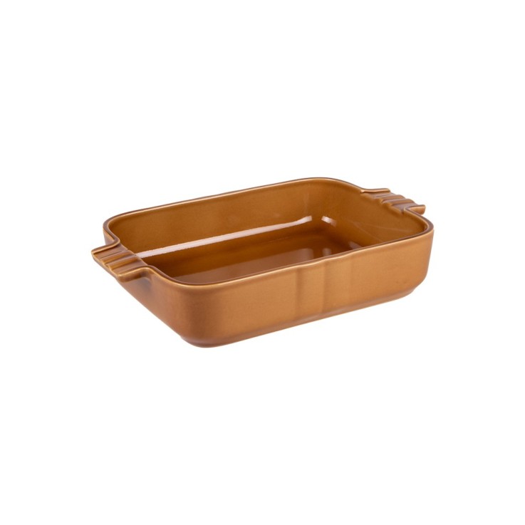 Plat cognac Lourmarin 30x20 cm en grès
