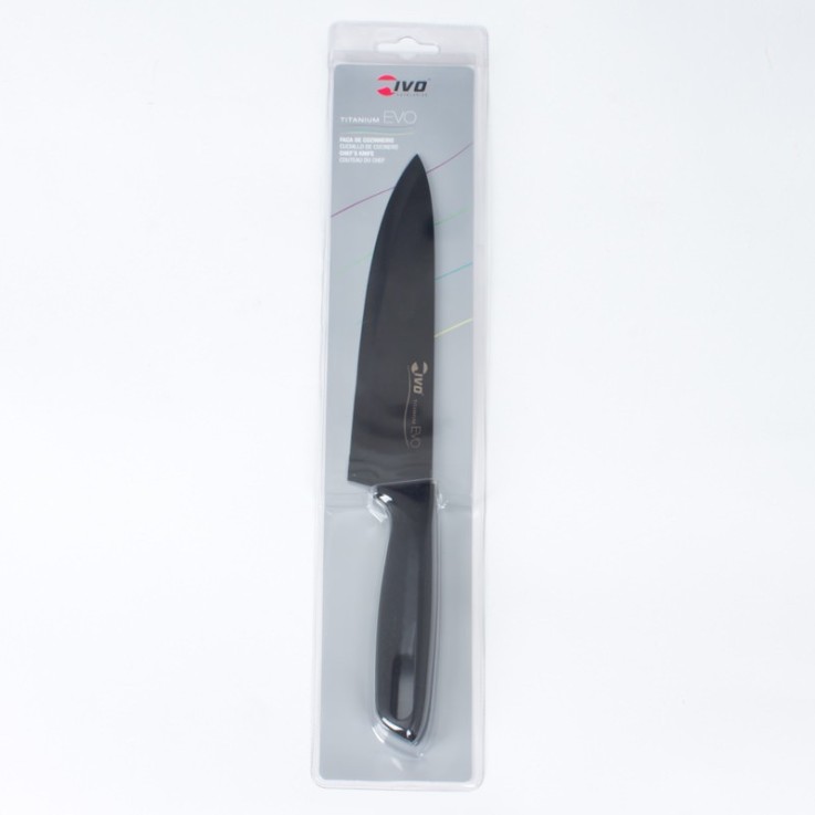 Couteau chef lame 18 cm en titanium en acier
