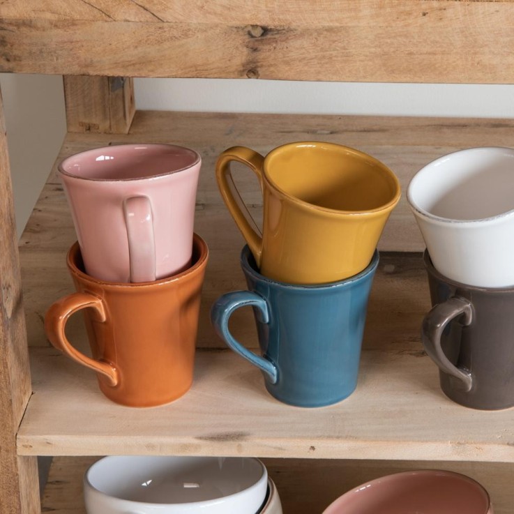 Mug Toscane 40 cl ocre (lot de 2) en faïence
