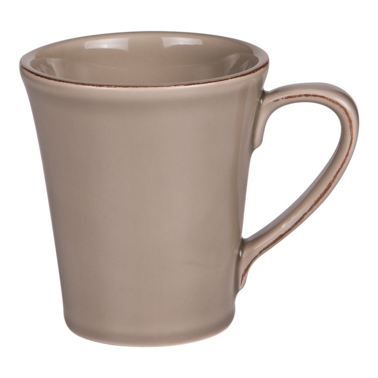 Mug Toscane 40 cl gris clair (lot de 2) en faïence