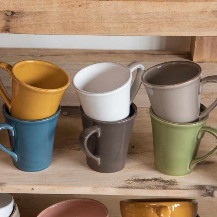 Mug Toscane 40 cl vert (lot de 2) en faïence