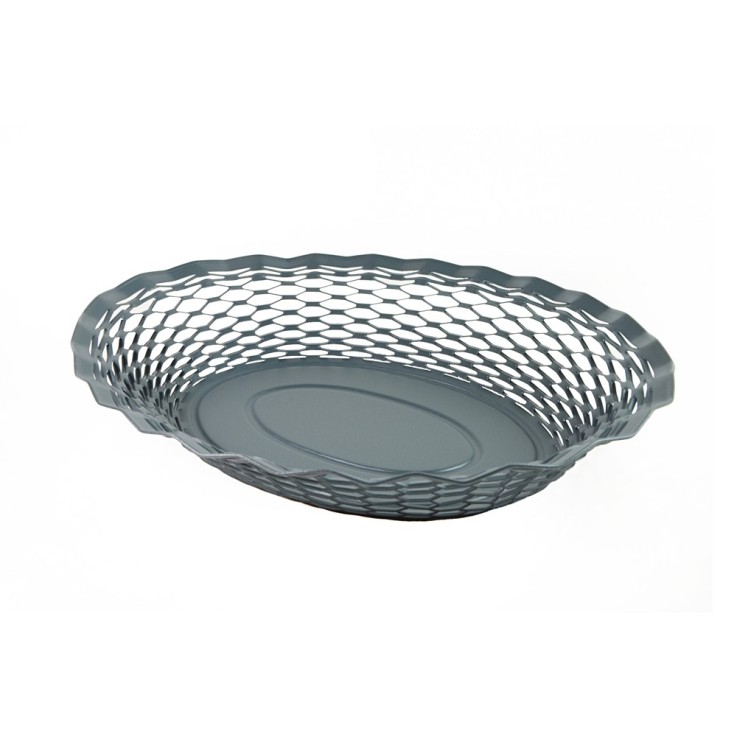 Corbeille à pain 25x18 cm anthracite en inox