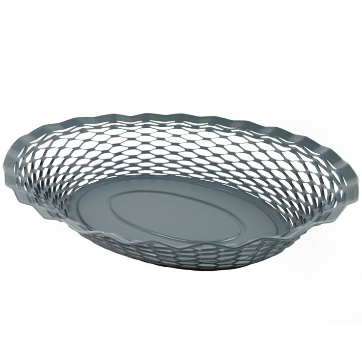 Corbeille à pain 30x24 cm anthracite en inox