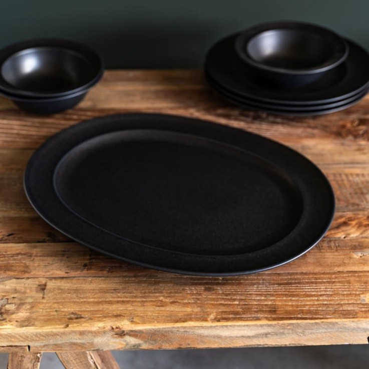 Plat ovale Neo 42x30 cm en grès
