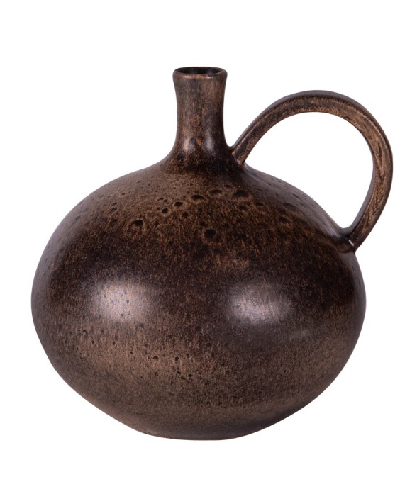 Vase Pompéi brun 19,5 cm en...