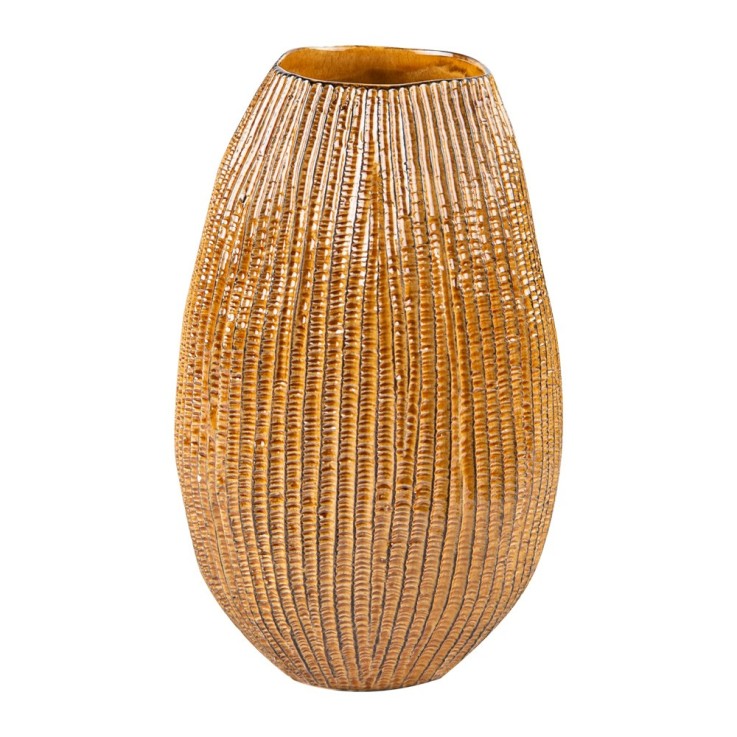 Vase 23 cm Livia miel en céramique
