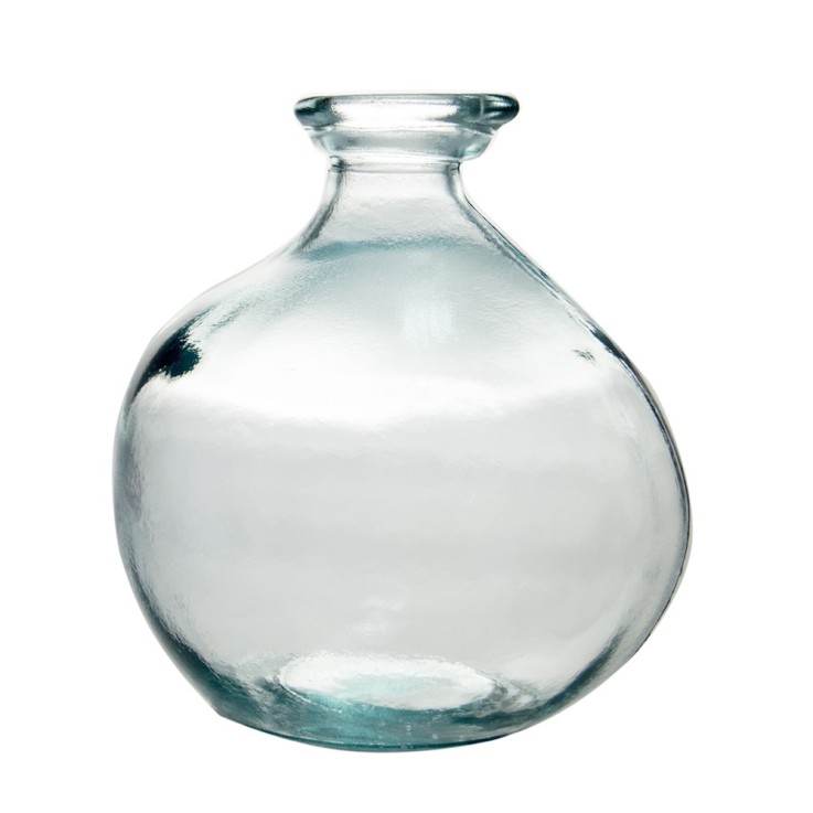Vase bouteille Simplicity 18 cm en verre recyclé
