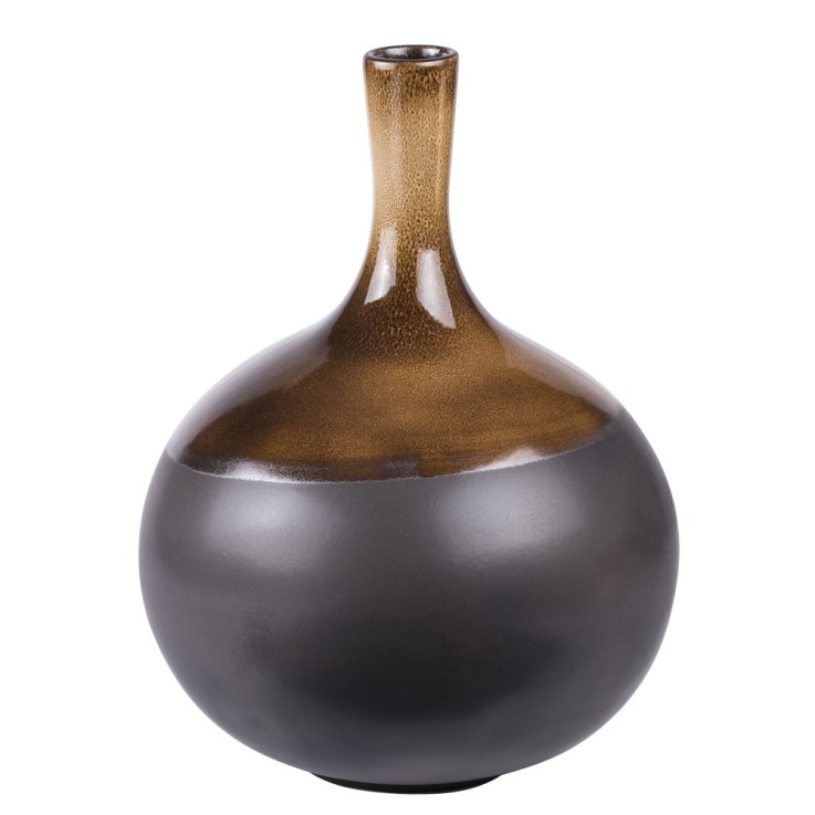 Vase Sumatra 42 cm marron en faïence