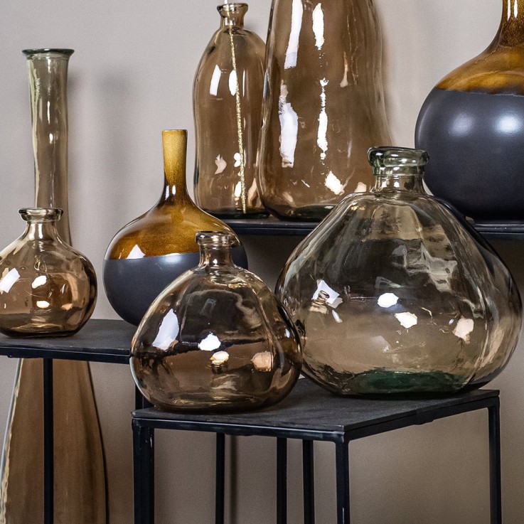 Vase Simplicity sable 18 cm en verre