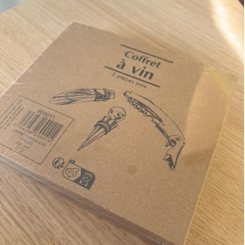 Coffret Service du Vin 3 pièces en inox