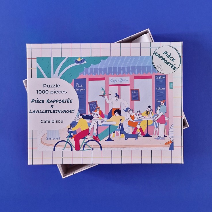 Puzzle 1000 pièces Café bisou