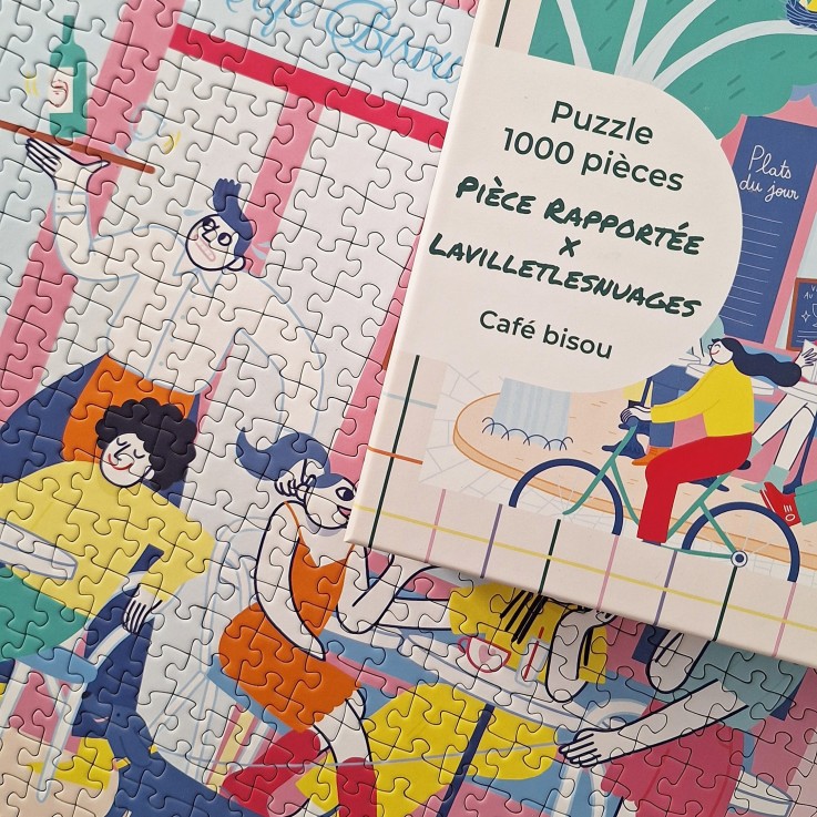 Puzzle 1000 pièces Café bisou