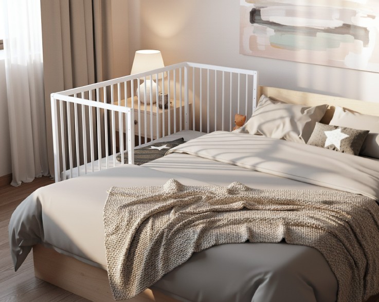 Lit bébé cododo en bois LIO 60 x 120 cm