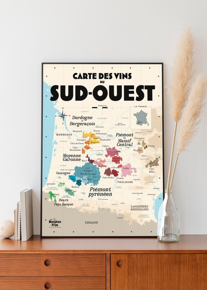 Carte des vins du Sud-Ouest