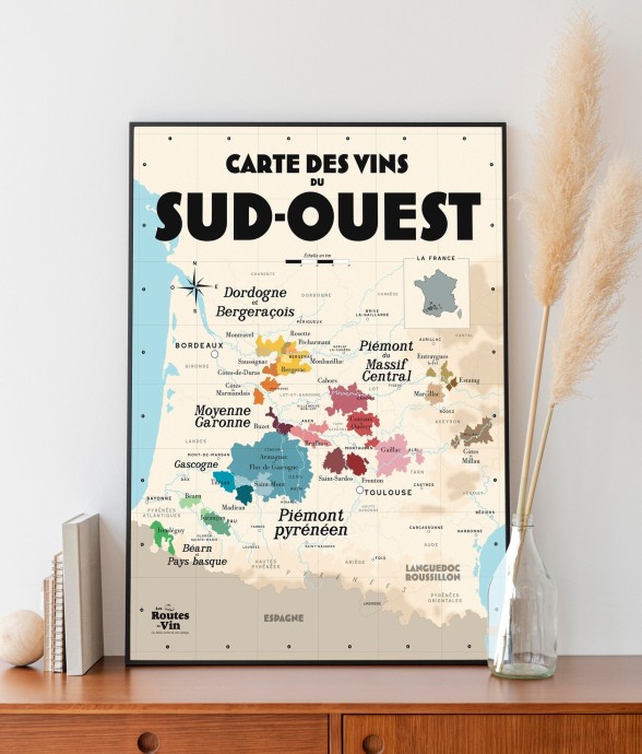 Carte des vins du Sud-Ouest