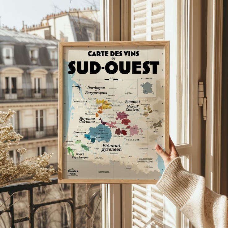 Carte des vins du Sud-Ouest