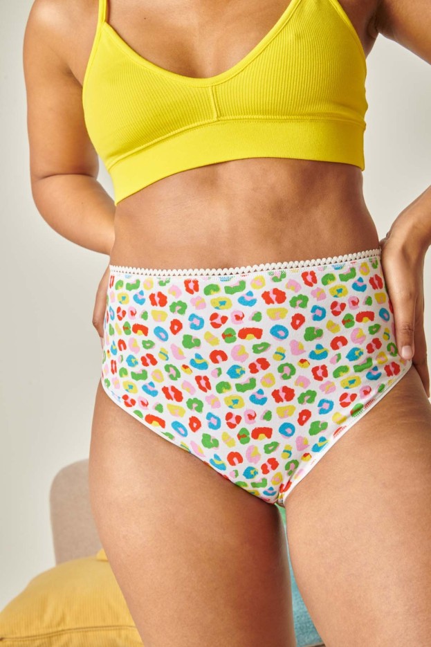 Culotte coton taille haute IMPRIMÉE