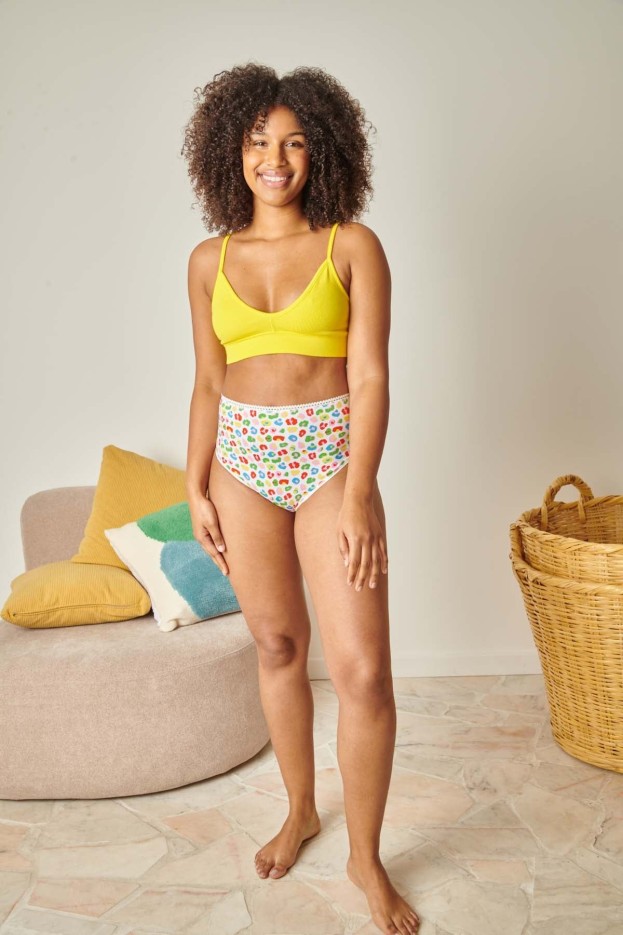 Culotte coton taille haute IMPRIMÉE