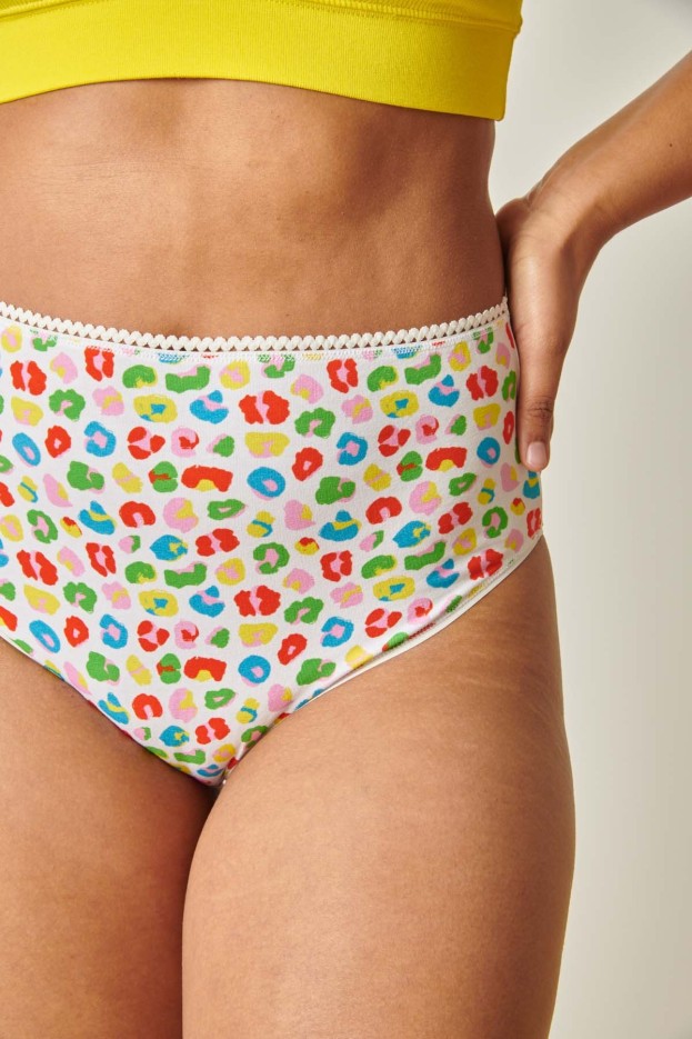 Culotte coton taille haute IMPRIMÉE