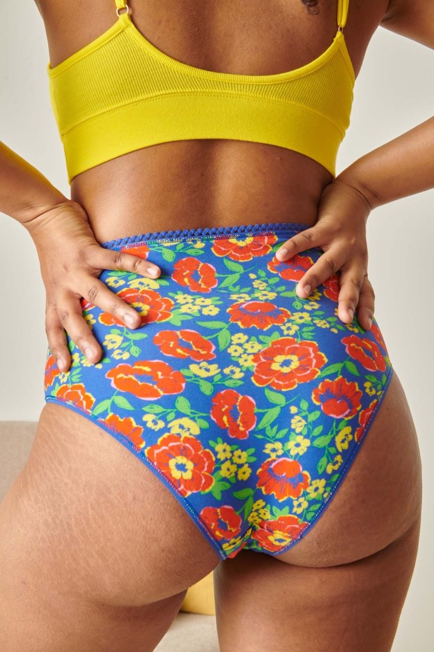 Culotte taille haute coton bio imprimé