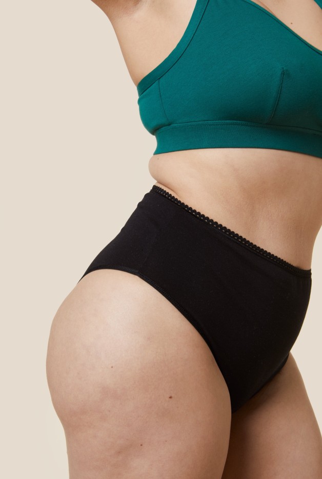 Culotte taille haute coton bio uni