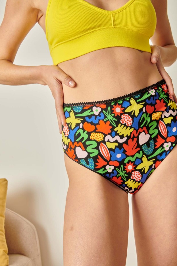 Culotte coton taille haute IMPRIMÉE
