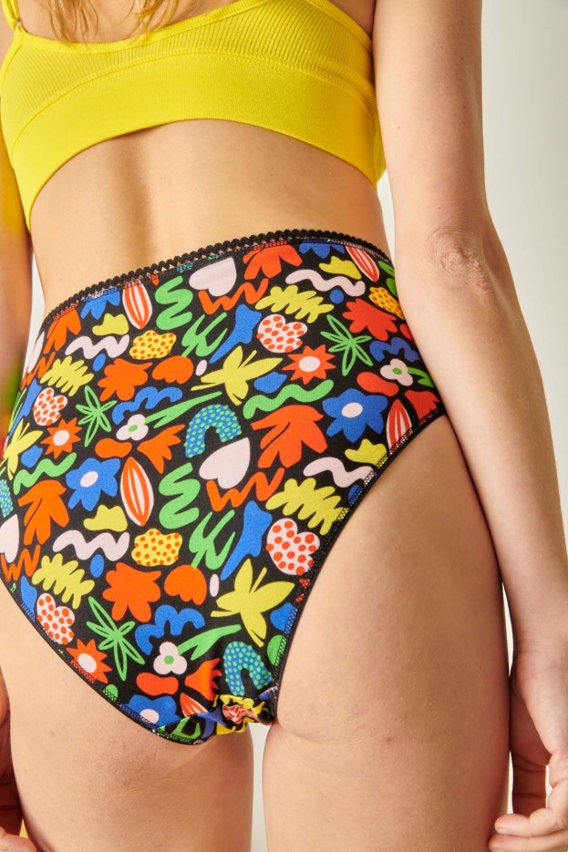 Culotte coton taille haute IMPRIMÉE