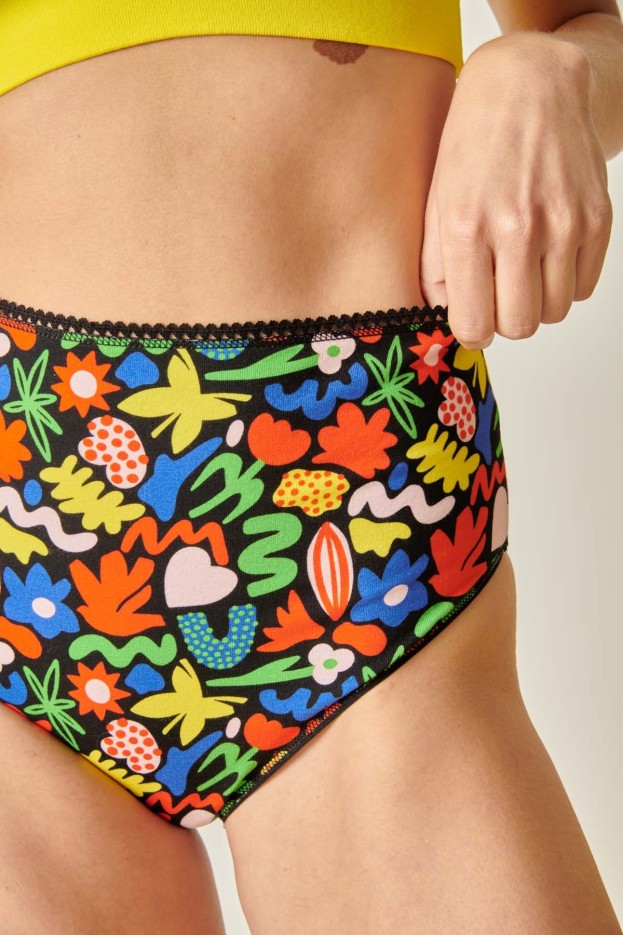Culotte coton taille haute IMPRIMÉE