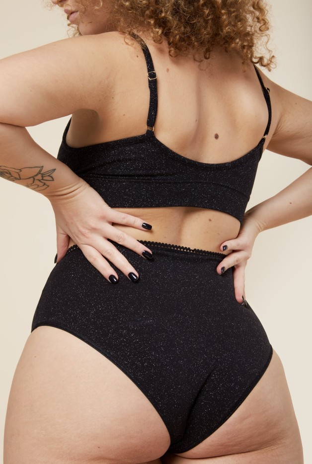 Culotte coton taille haute PAILLETTES
