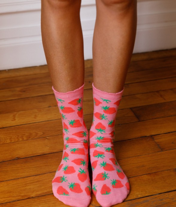 Chaussettes coton bio à motifs