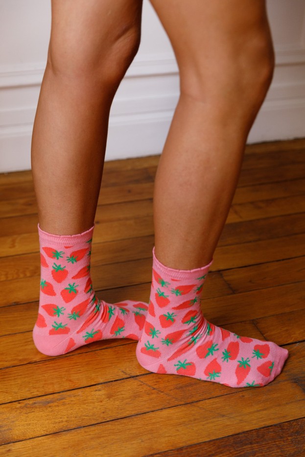 Chaussettes coton bio à motifs