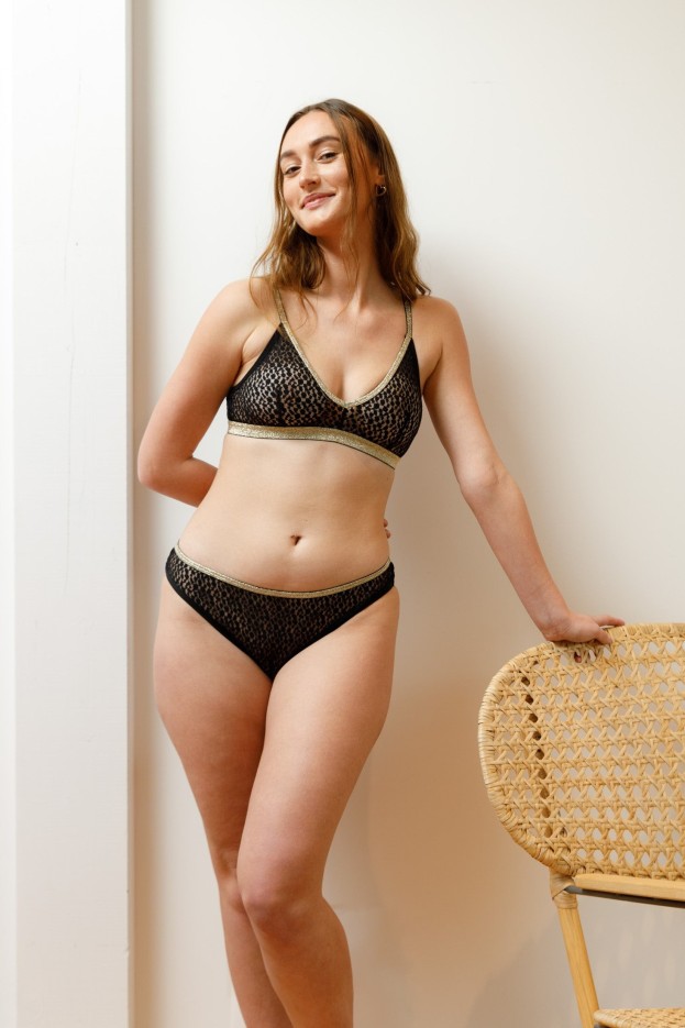 Brassière dentelle lurex