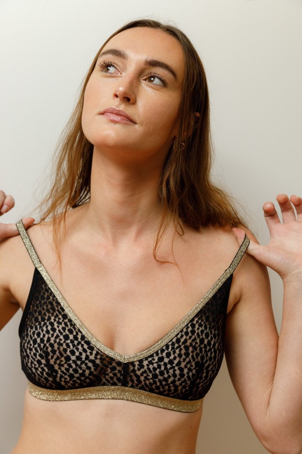 Brassière dentelle lurex