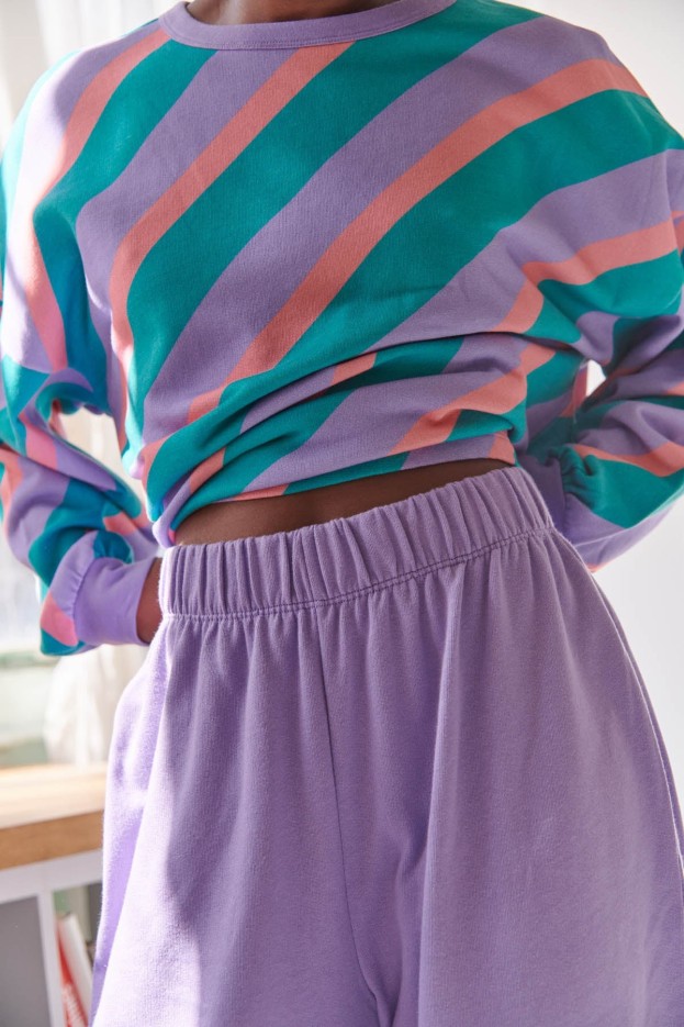 Pantalon jogging en coton VIOLET
