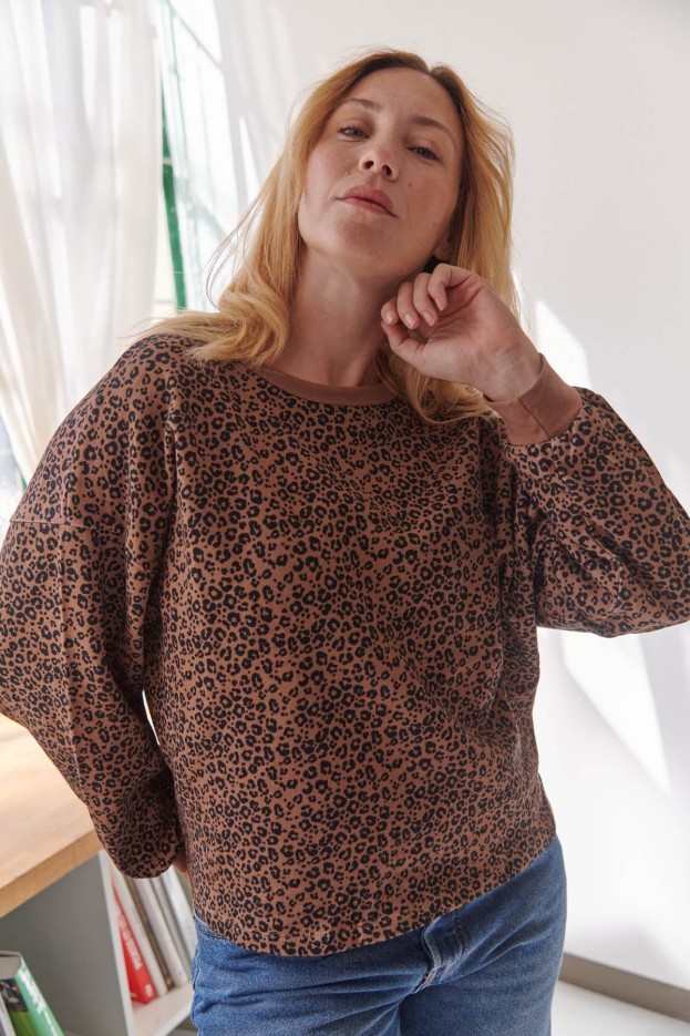 Sweat coton imprimé