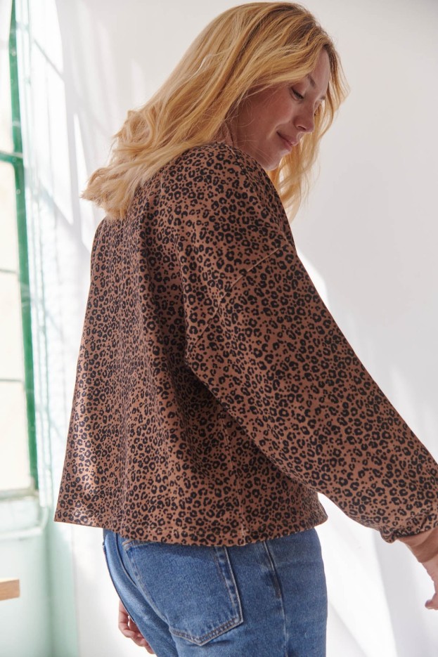 Sweat coton imprimé