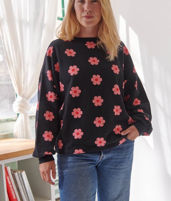 Sweat coton bio imprimé