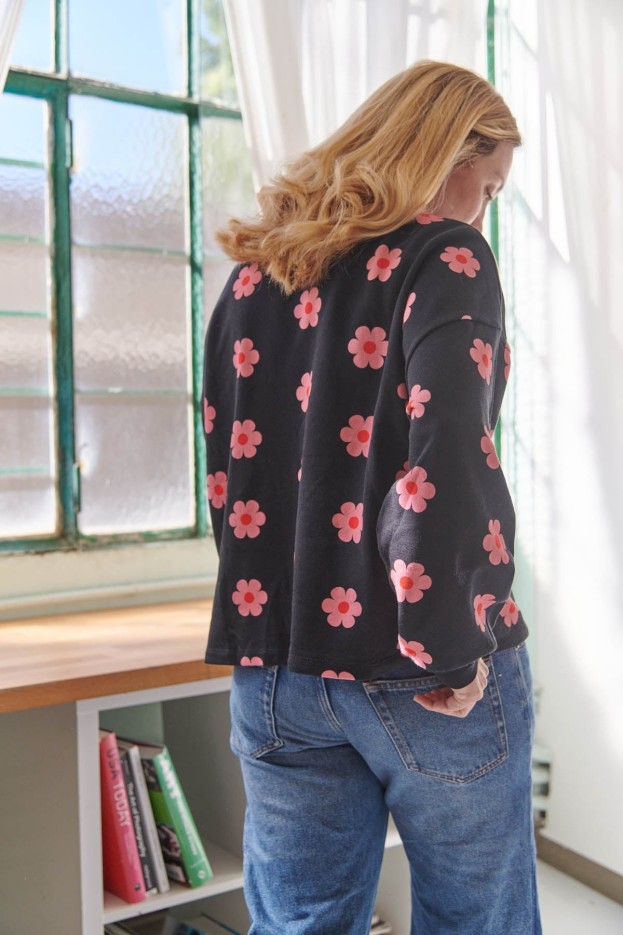 Sweat coton bio imprimé