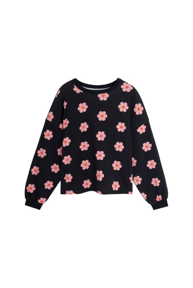 Sweat coton bio imprimé