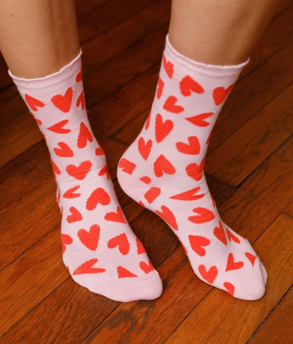 Chaussettes coton bio à motifs