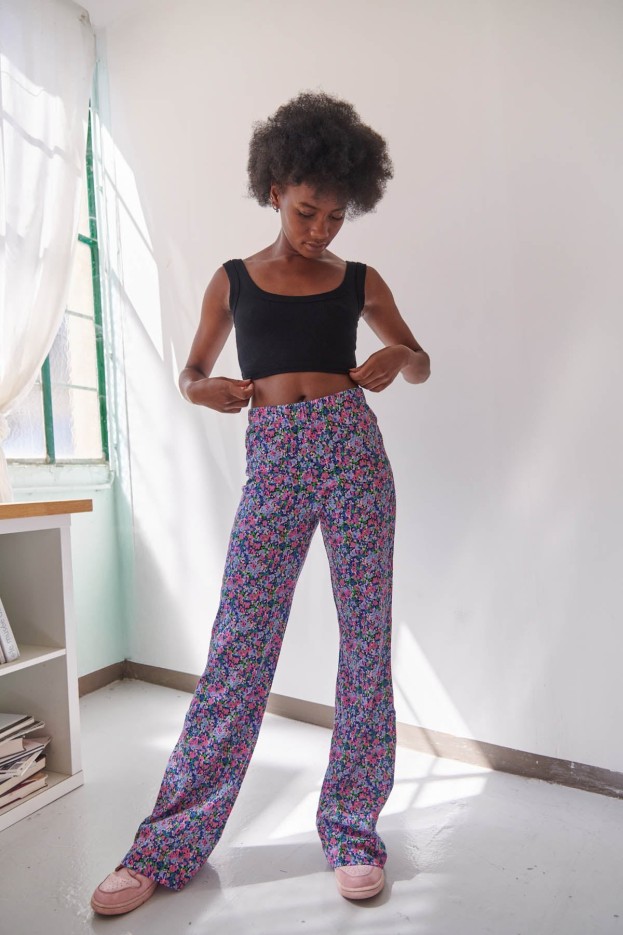 Pantalon évasé coton bio