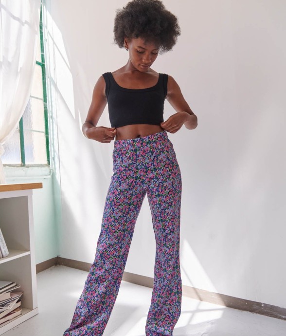 Pantalon évasé coton bio