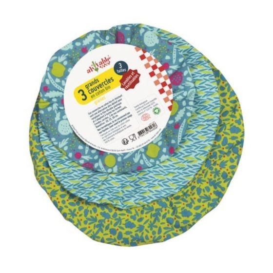 Kit 3 grands couvercles Coton Bio