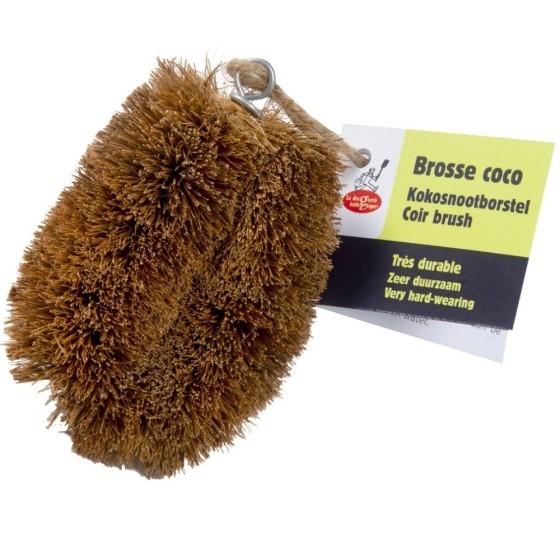 Brosse de nettoyage en fibres végétales de noix de coco