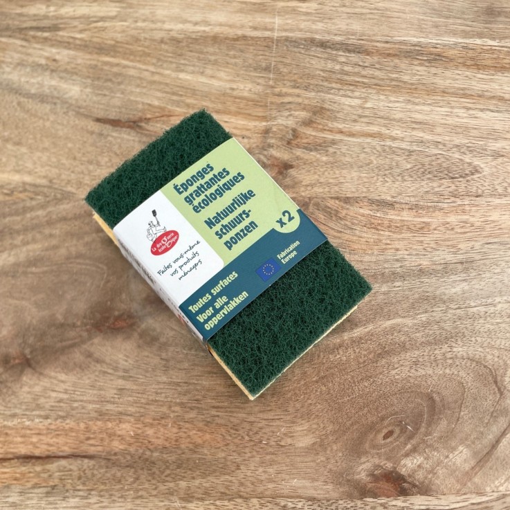 Lot de 2 éponges grattantes éco vertes
