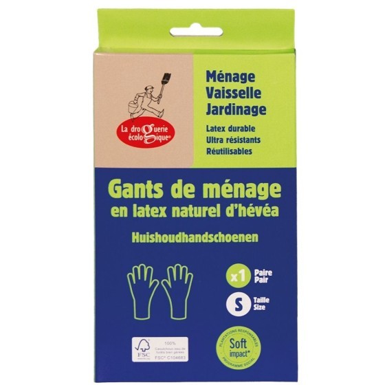 Boîte d'une paire de gants en latex naturel